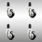 Service Caster 3 Inch 316SS Black Polyurethane Swivel 1-5/8 Inch Expanding Stem Caster Set SCC SCC-SS316EX20S314-PPUB-BLK-158-4 - alternate 1